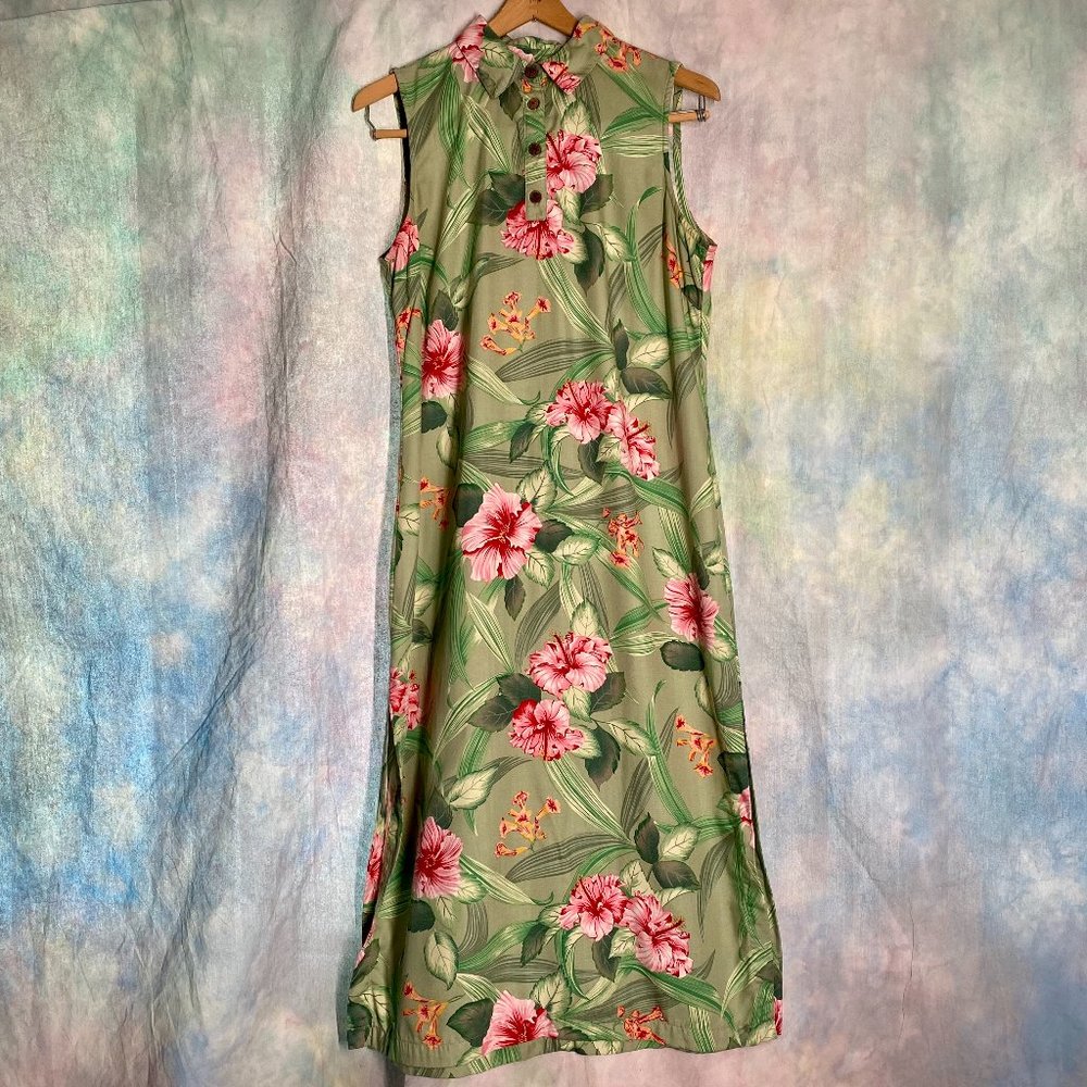 Caribbean Joe Novelty Tropical Hawaiian Vacation Shirtdress